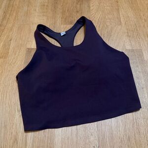 Uniqlo SMALL Burgundy Longline Racerback Wireless Sports Bra